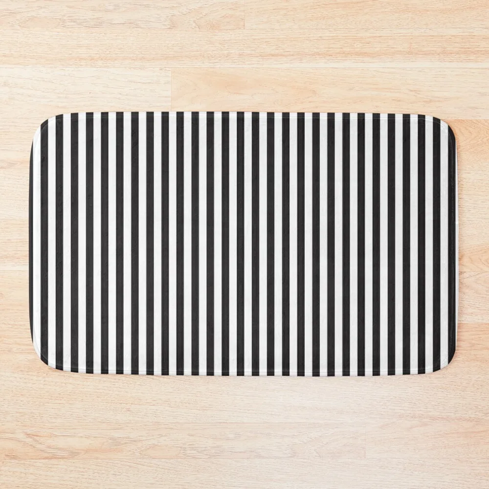 

Black and White Stripes Pattern Bath Mat Rugs Baths Toilet Carpet Toilet Rug Mat