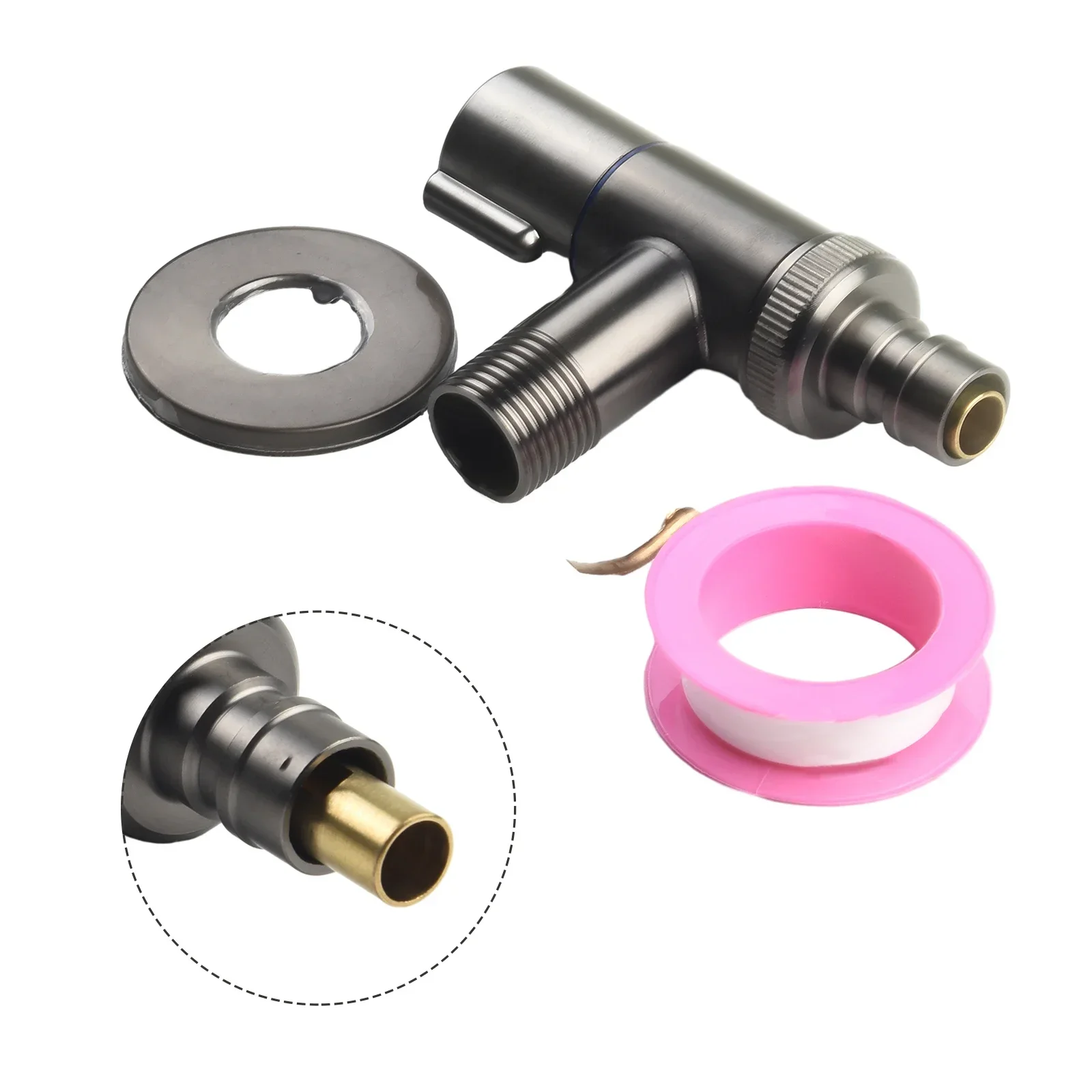 Practical and Efficient Stainless Steel Washing Machine Double Control Faucet Check Valve Set Quick Installation