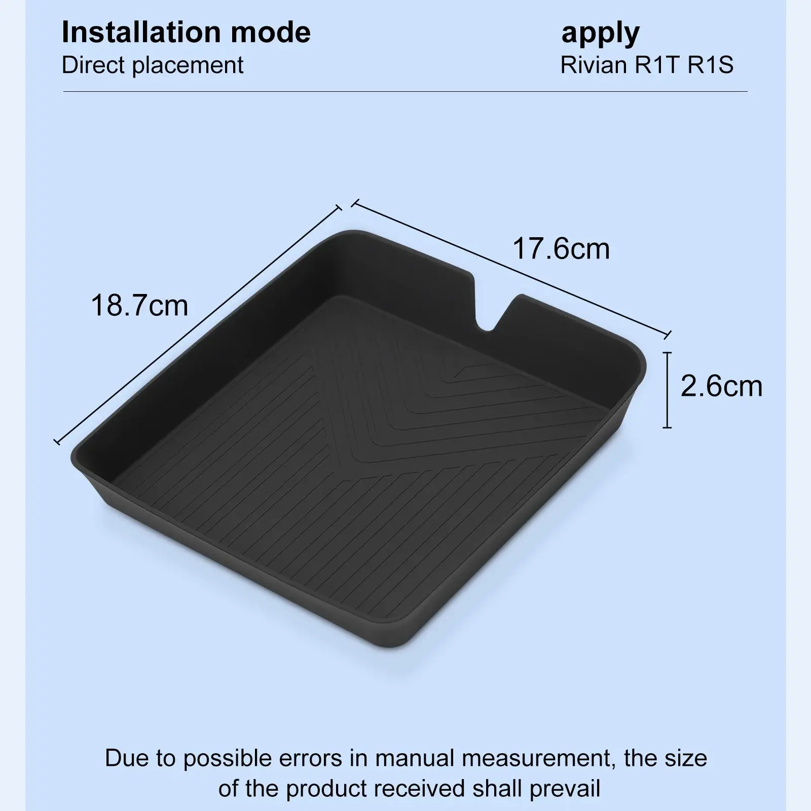لريفيان R1T R1S الصف الثاني مسند الذراع صندوق تخزين سيليكون علبة السيارة تنظيم ترتيب اكسسوارات السيارات الأسود