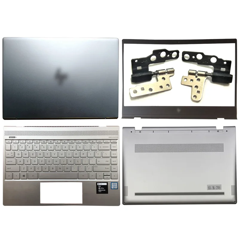 

NEW Laptop LCD Back Cover/Front Bezel/Hinges/Palmrest/Bottom Case For HP ENVY 13-AD Series 928448-001 6070B1166301 Silver