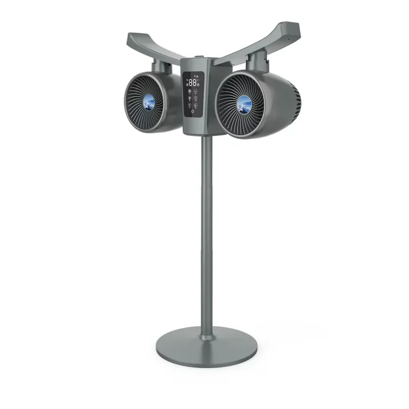 High-speed DC motor electric vertical fan humidification cold air function three-leaf fan remote control energy saving A +