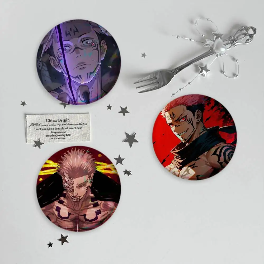 R-Ryomen S-Sukuna J-Jujutsu K-Kaisen Brooches Cartoon Badge Pins Backpack Hat Accessories Friend Gift