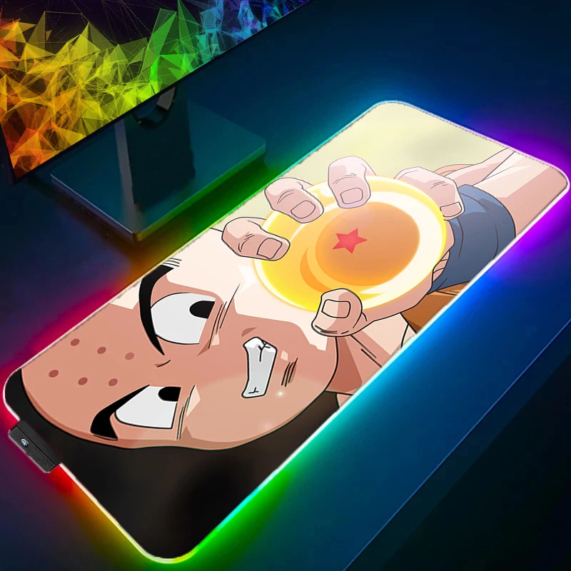 

RGB LED D-dragon B-ball Portable Mouse Pad Office PC Gaming Non-slip Desk Mat Classic Computer Keyboard Pad Desk Mats Mousepad