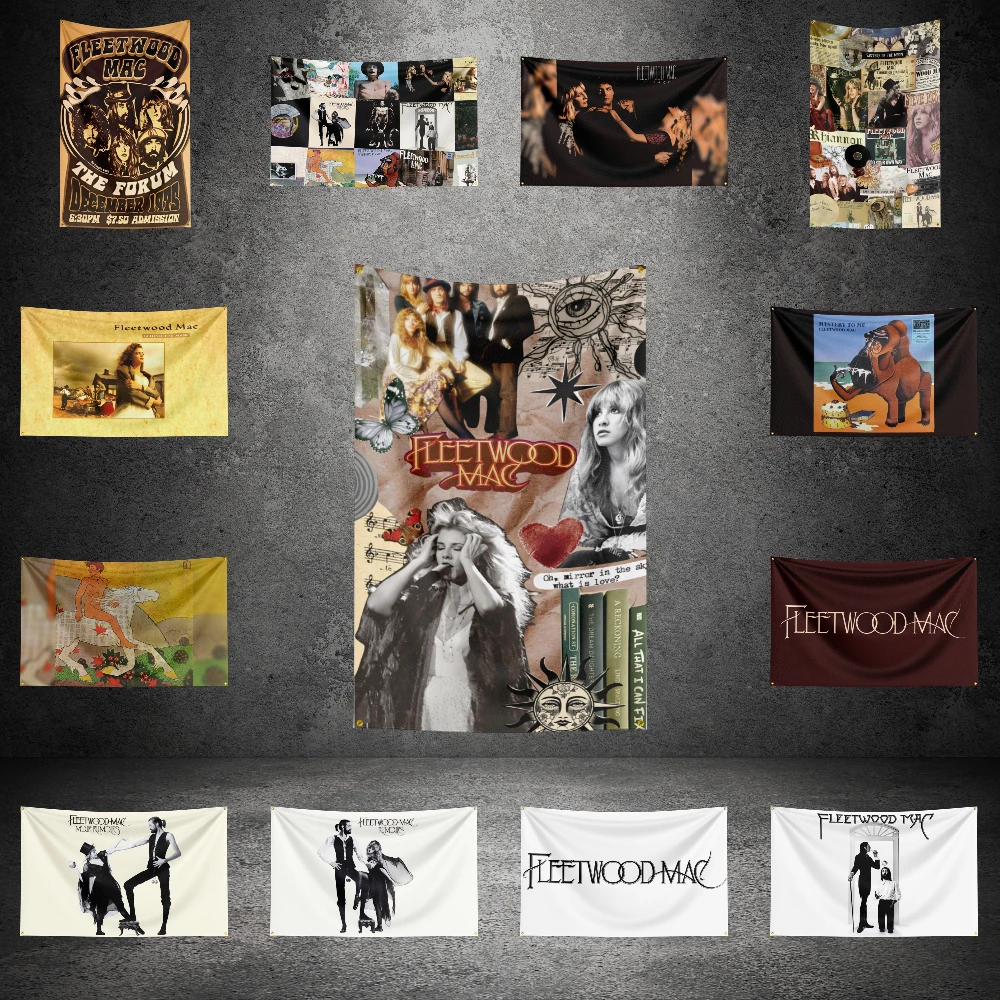 

3x5 FT F-fle-et-wo-od-mac Music Band Flag Custom Flags Wall Hanging Tapestry Outdoor Garage Room Decor flag Background Blanket