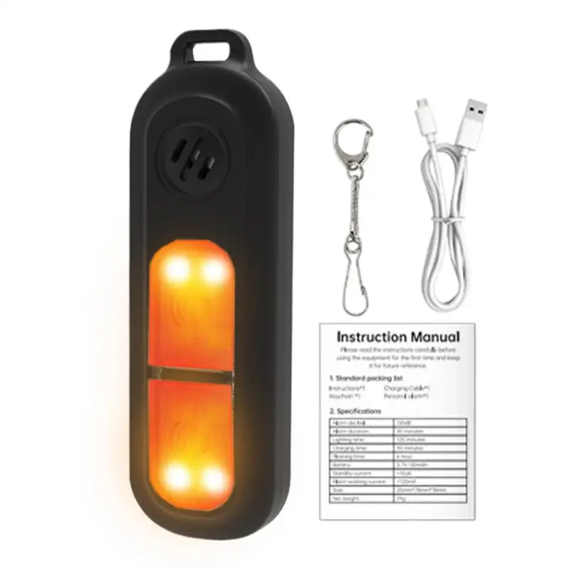 Personal Safety Alarm 130Db Personal Siren Keychain With LED Strobe Lights Portable Personal Protection Devices With Back Clip