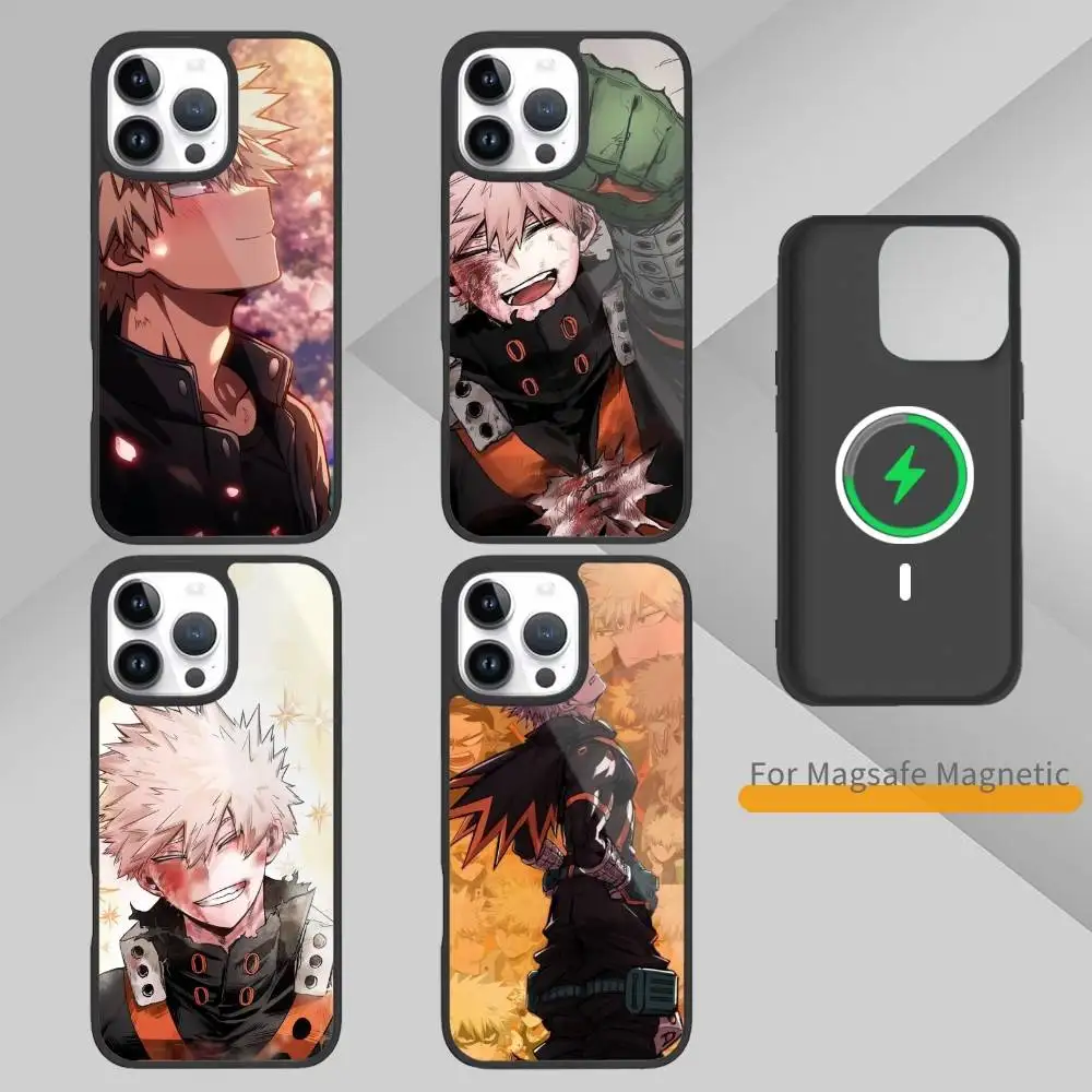 

Anime B-Bakugo K-Katsuki Phone Case For iPhone17,16,15,14,13,12,11 Plus,Pro Max Magnetic Magsafe Wireless Charging