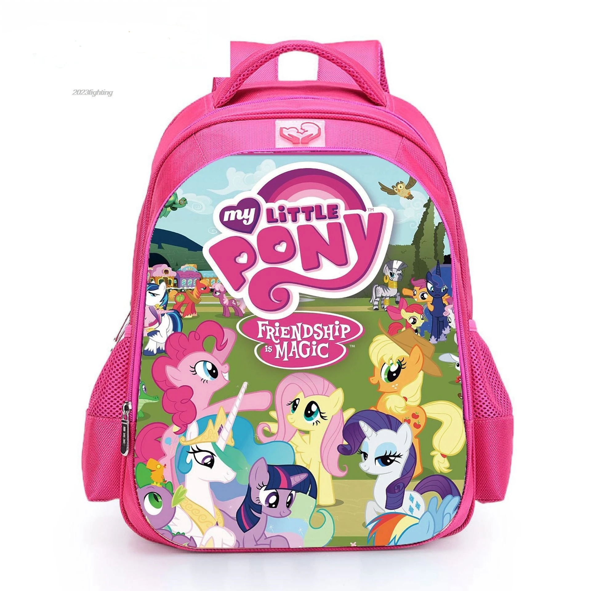 My Little Pony backpack Pink Primary Girls Cartoon School Bags Orthopedic Burden Alleviation Cute Children Mochilas