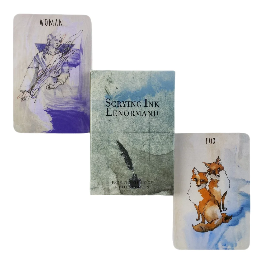 Scrying Ink Lenormand Cards A 40 English Fate Divination Deck Borad Games