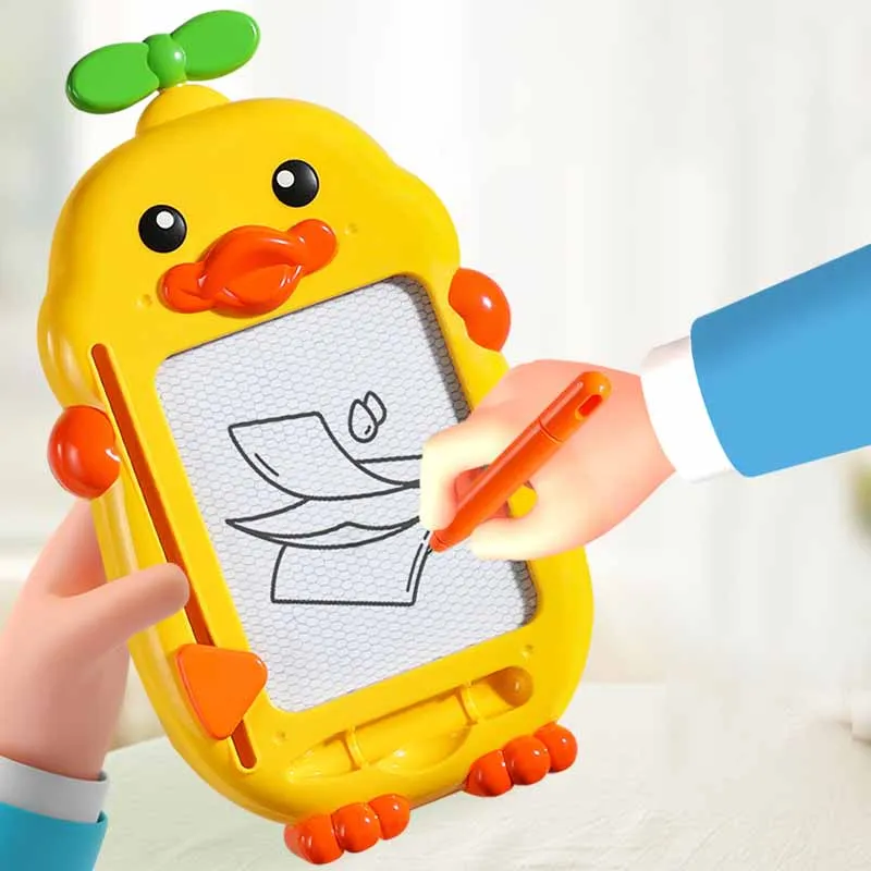 Nuovo tavolo da disegno magnetico per bambini Duckling Doodle tavolo da disegno 2 In 1 flipper macchina da gioco giocattoli per la prima educazione miglior regalo