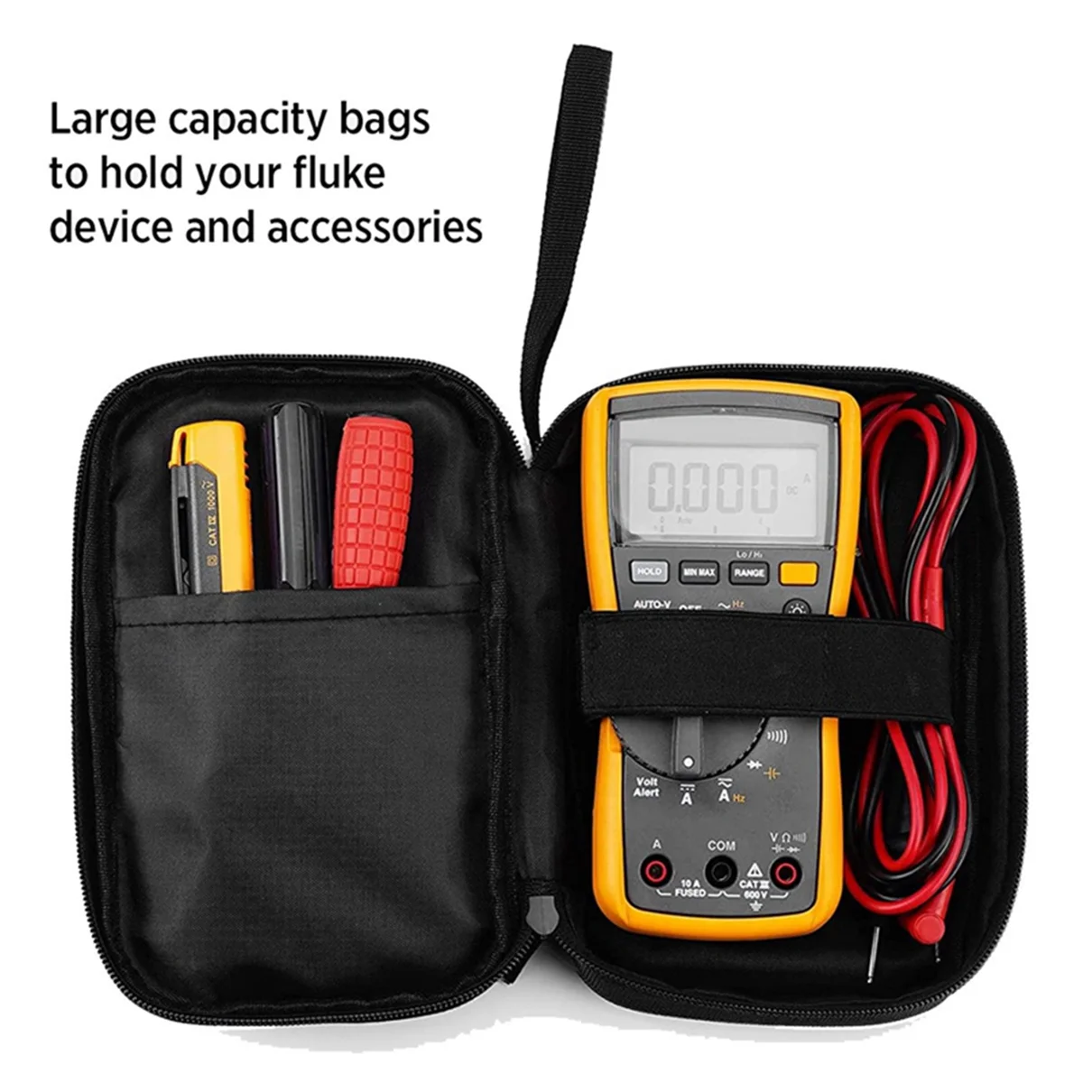

ABLK Soft Tool Carrying Case for 117/116/115/114/113 Digital Multimeters 62 Max and More, with Smooth Zipper