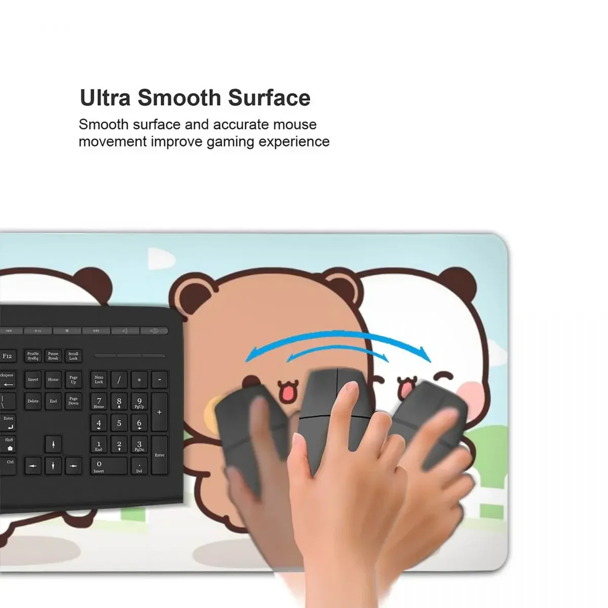 Персик и Goma Bubu Dudu Balloon Большой коврик для мыши Компьютерная клавиатура Коврик для мыши Геймер ПК Ноутбук Настольный коврик Аксессуары Настольные коврики