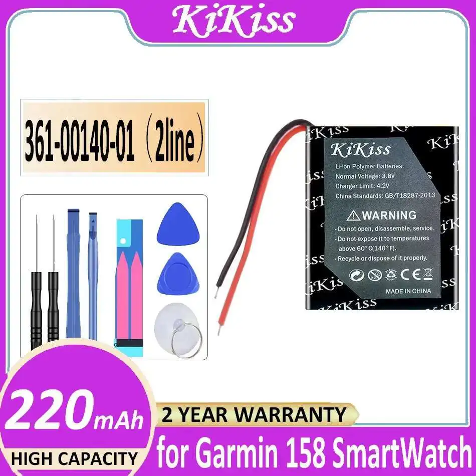 

Для Garmin Forerunner 55 GPS-часы 361-00140-01 301927 2 провода 220 мАч аккумулятор высокой емкости