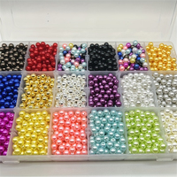 4mm 6mm 8mm 10mm Black Imitation Pearls Acrylic Beads Round Pearl Spacer Loose Beads For Jewelry Making