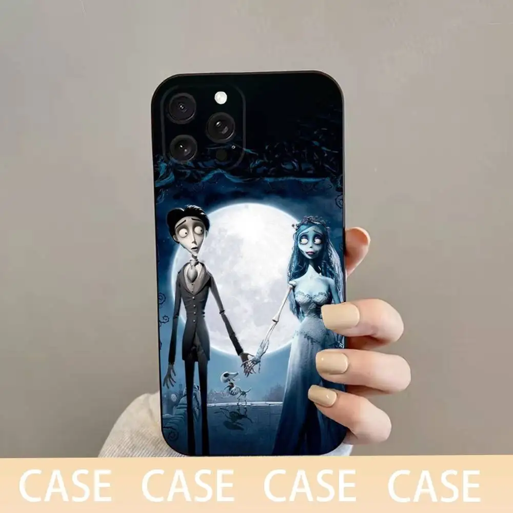 Etui na telefon C-Corpse Bride Victor do iPhone 16,15,14,13,12,11 Plus,Pro Max,XS,X,XR,SE,Mini,8,7,Soft Silicone Black Cover