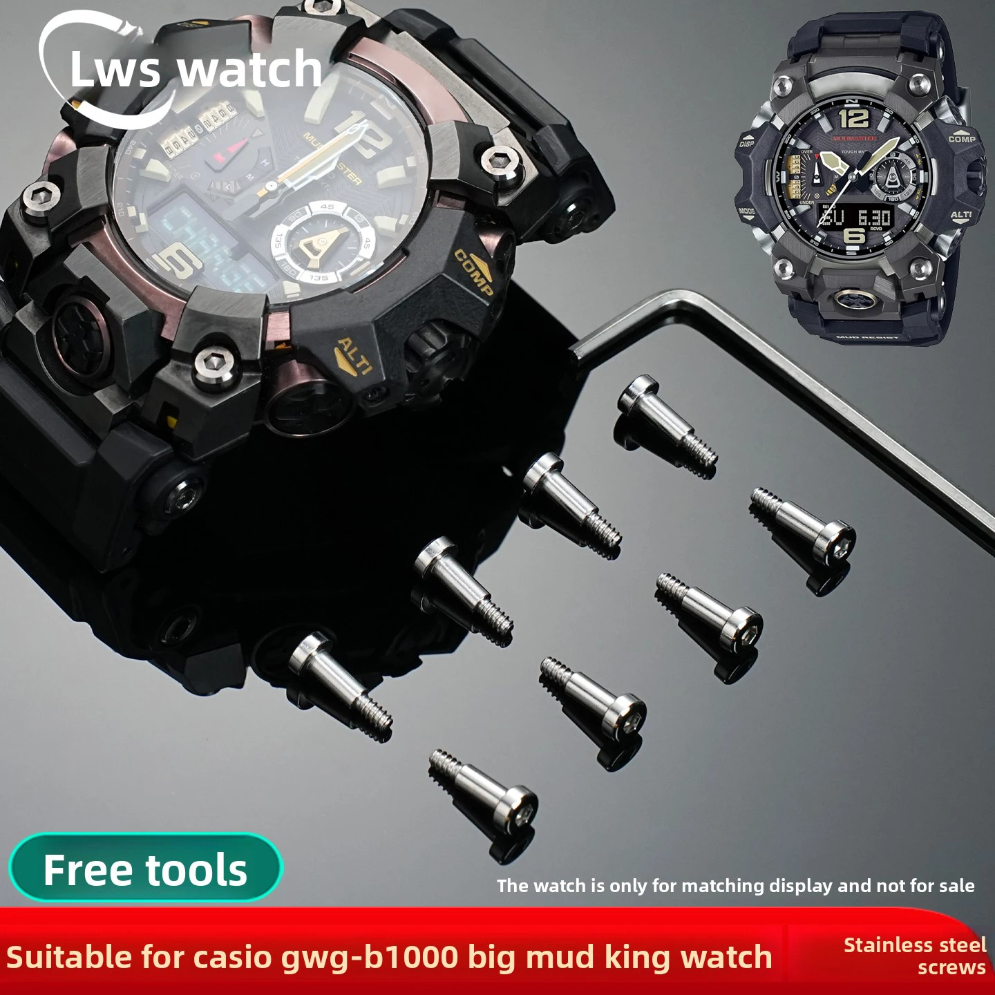For Casio GWG-B1000-1A/EC3A bezel screw GSHOCK watch case 3rd Generation gwg-b1000 side dial metal screw rod accessory Gift tool