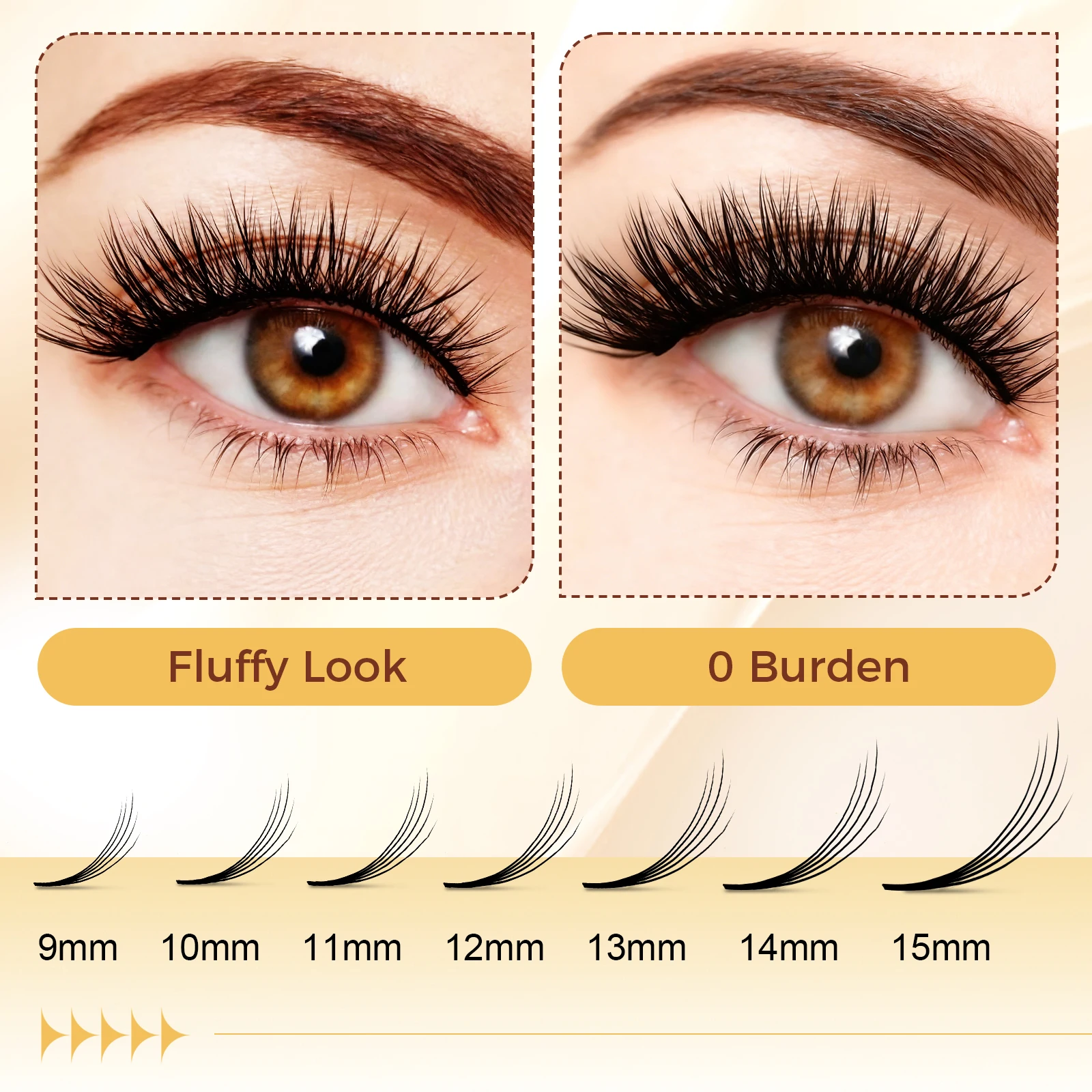 Estensioni delle ciglia a forma di W 5D Ventole di volume preconfezionate Ciglia 9-15mm Ciglia Anime Spire Cluster individuale Ali a forma di V Trucco Lash