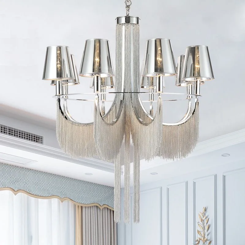 2024 Modern luxury chandelier lighting dining room kitchen fixture  ceiling lamp bedroom tassel  lamp wedding chandelier