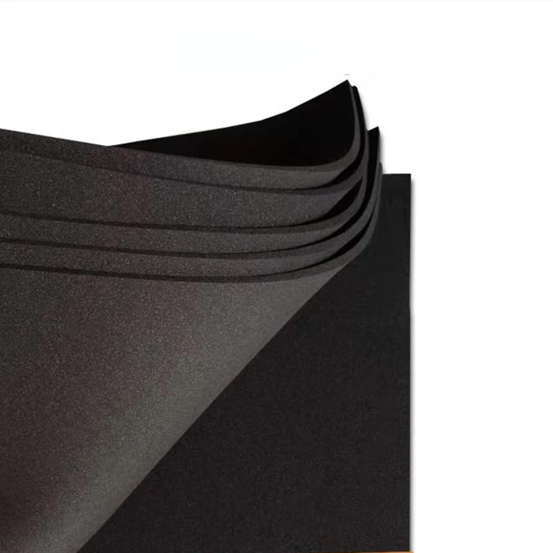 Custom Chloroprene Rubber CR Neoprene Foam Sheet Rubber Panel 500x2000mm 2pcs Oil Abrasion Ozone Resistance Elastic Seals Black