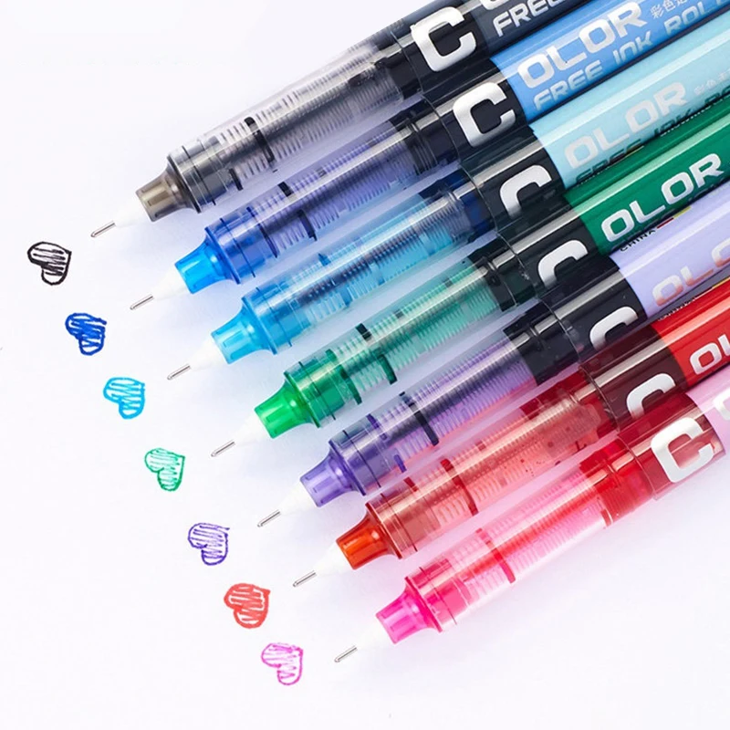 

Needle Type Gel Pens Straight Liquid Type Color Pen Water Stationery Office School Student Supplies Writing Гелевая Ручка 1PIECE