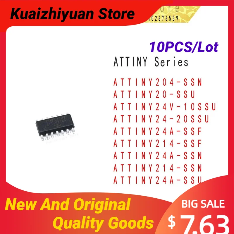 10PCS/Lot New And Original ATTINY20-SSU ATTINY24A-SSF ATTINY204-SSN ATTINY24A-SSU ATTINY214-SSN ATTINY24A-SSN ATTINY24-20SSU