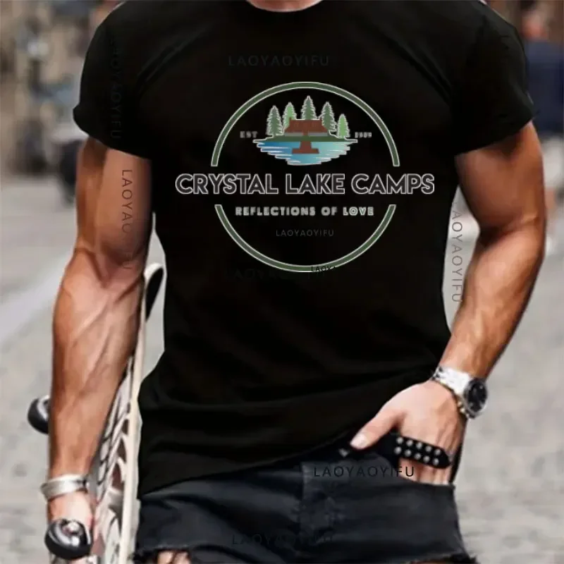 Camp Crystal Lake Counselor Cotton T Shirt Crystal Lake Camp Counselor Custom T-Shirt Quick Drying Shirt Clothes Men Tops Tees