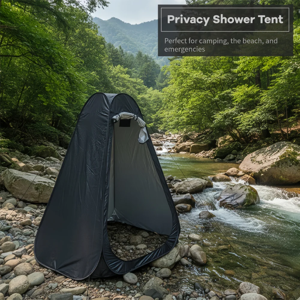 

Portable Pop-Up Privacy Tent Outdoor Shower Tent Foldable with Storage Bag Easy Setup for Beach Camping - Ideal for Outdoor Use