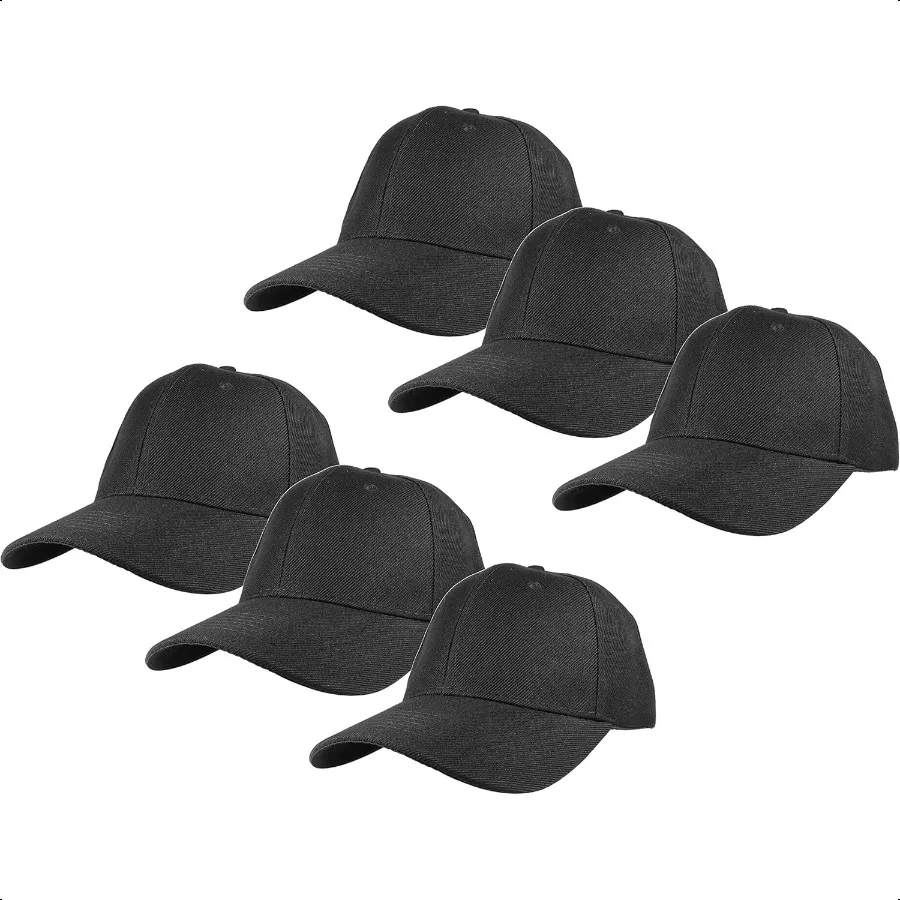 

Gelante Plain Blank Baseball Caps Adjustable Back Strap Wholesale Lot 6 Pack
