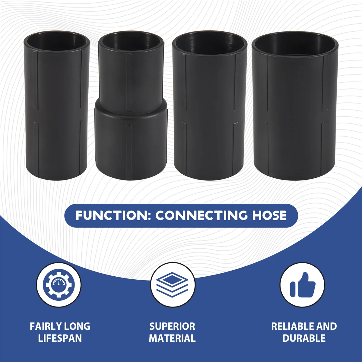 YDSC4PCSVacuumCleanerDustFilterConversionConnectorHeadAdapterforInnerDiameter32/40/50mmThreadHoseParts-AliExpress6