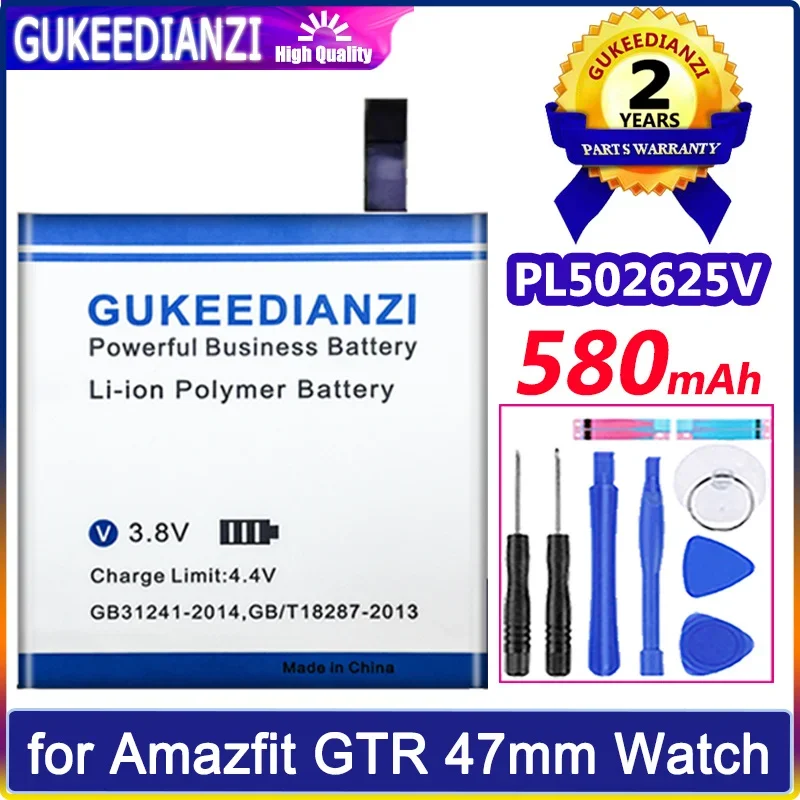 GUKEEDIANZI Battery 310mAh/850mAh for huami Amazfit  Gts 2 2E  3 Pro/4 mini/EVE L0943A GTR 42MM 47mm Gts2 Gts3 Pro Batteria