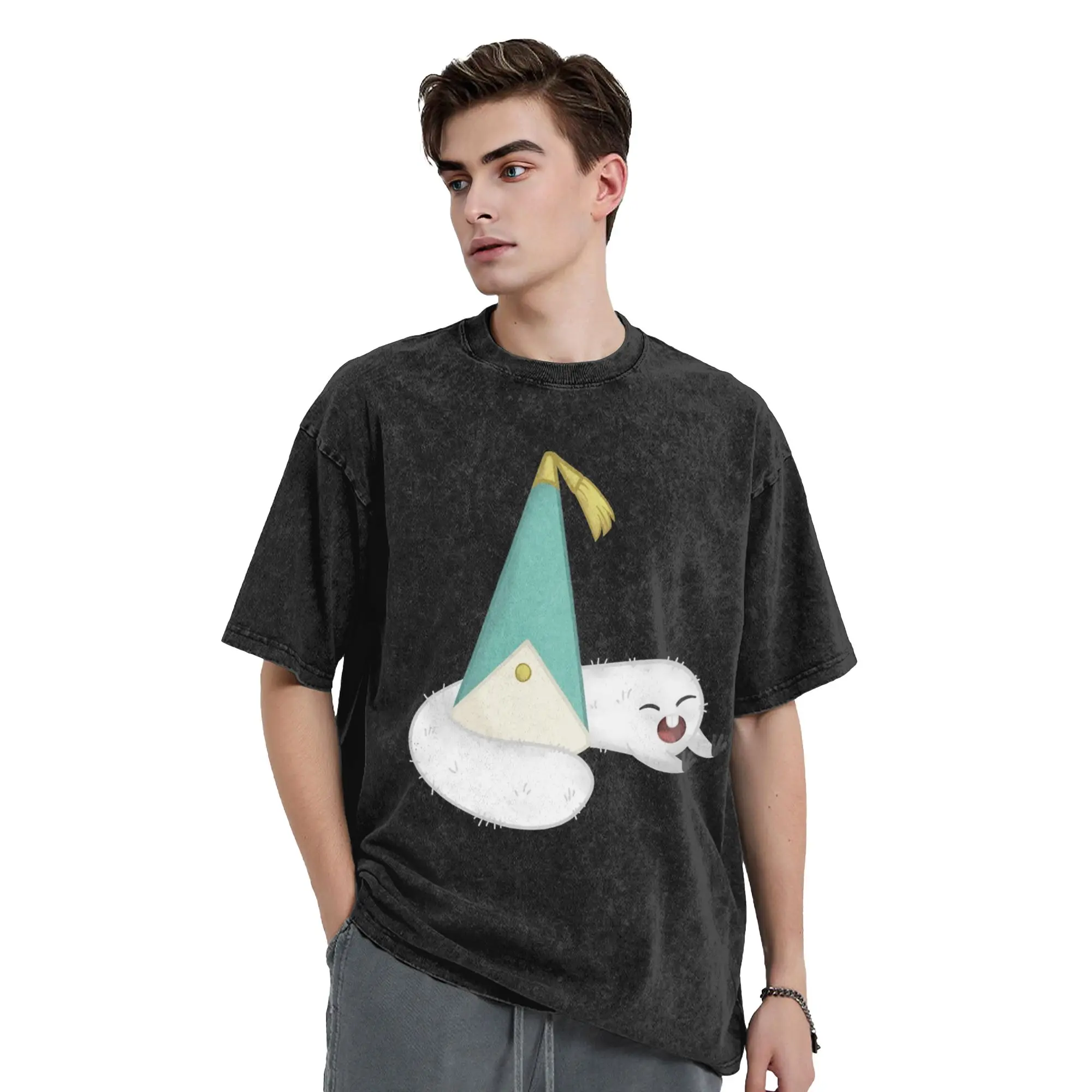 Brushbuddy Witch Hat Atelier Anime Washed T Shirts Streetwear  Cool T-Shirts  Tees Men Women Short Sleeve Harajuku Printed
