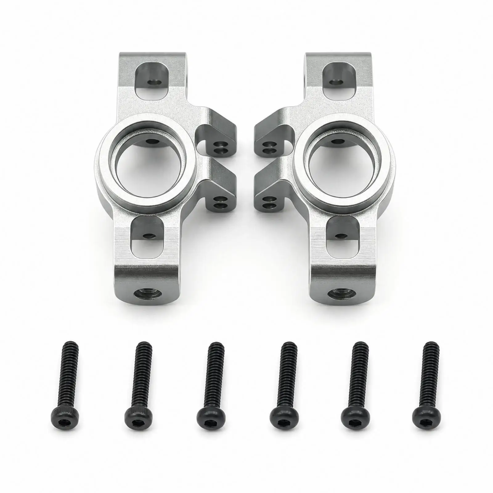 2 Pieces Front Upright Arms with Screws Aluminum Alloy Front Steering Upright Replacement Chassis System Part for RC