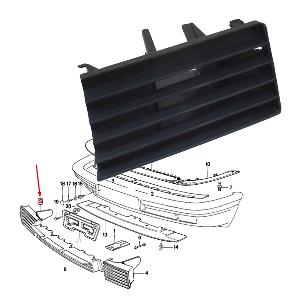 For BMW Bumper Repair Black Front Bumper Flap Wear Resistant Non Deforming Replacement Fit For BMW for e32 730i 730iL