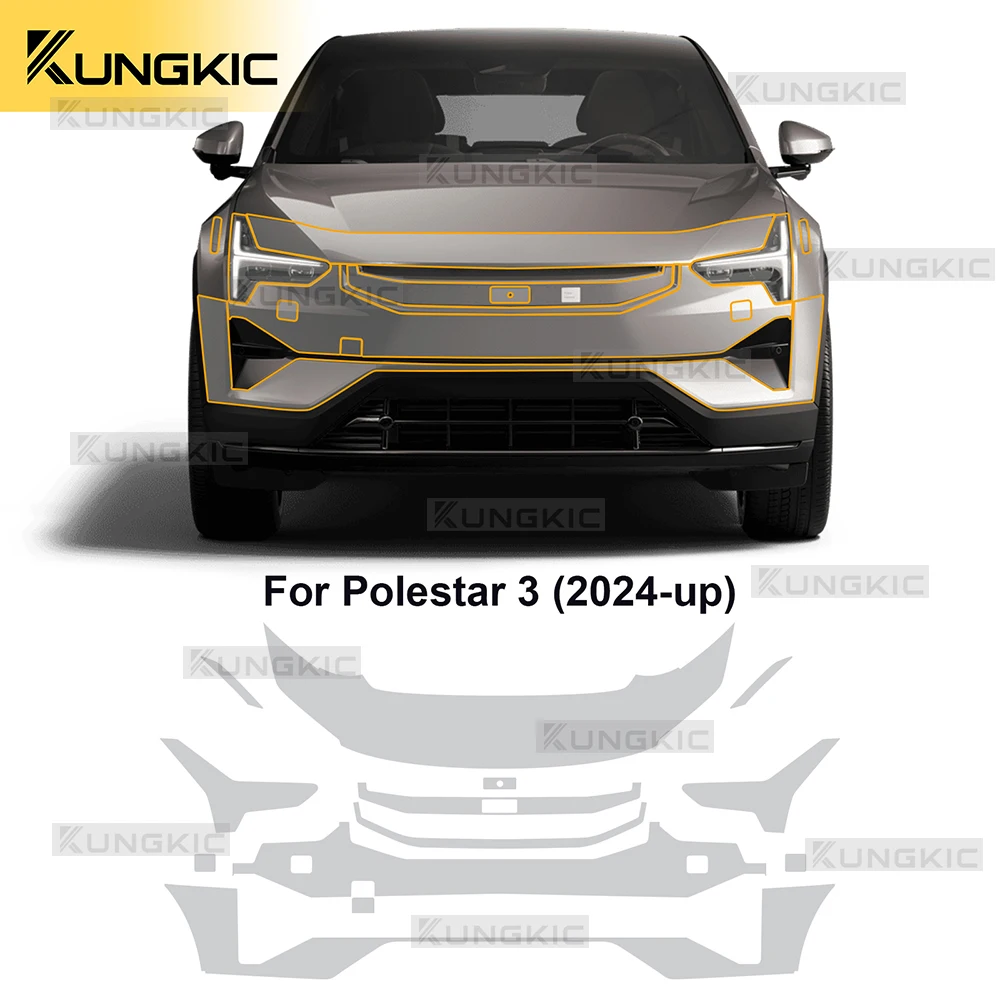 

For Polestar 3 2024 2025 Anti-Scratch Protective Film TPU Car Body Sticker Paint Protection Film PPF Transparent Exterior Film