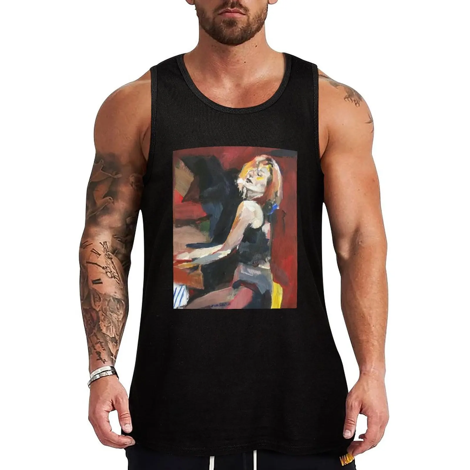 Tori Amos Red Fire Tank Top sleeveless shirt man gym Men sleeveless tee gym t-shirts