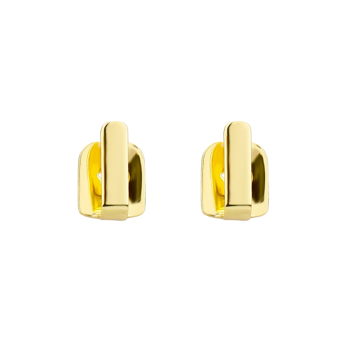 14K Gold Plated Hip Hop Vertical Bar Teeth Grillz Single Glossy Long Stick Tooth Caps Jewelry for Women And Men image 4