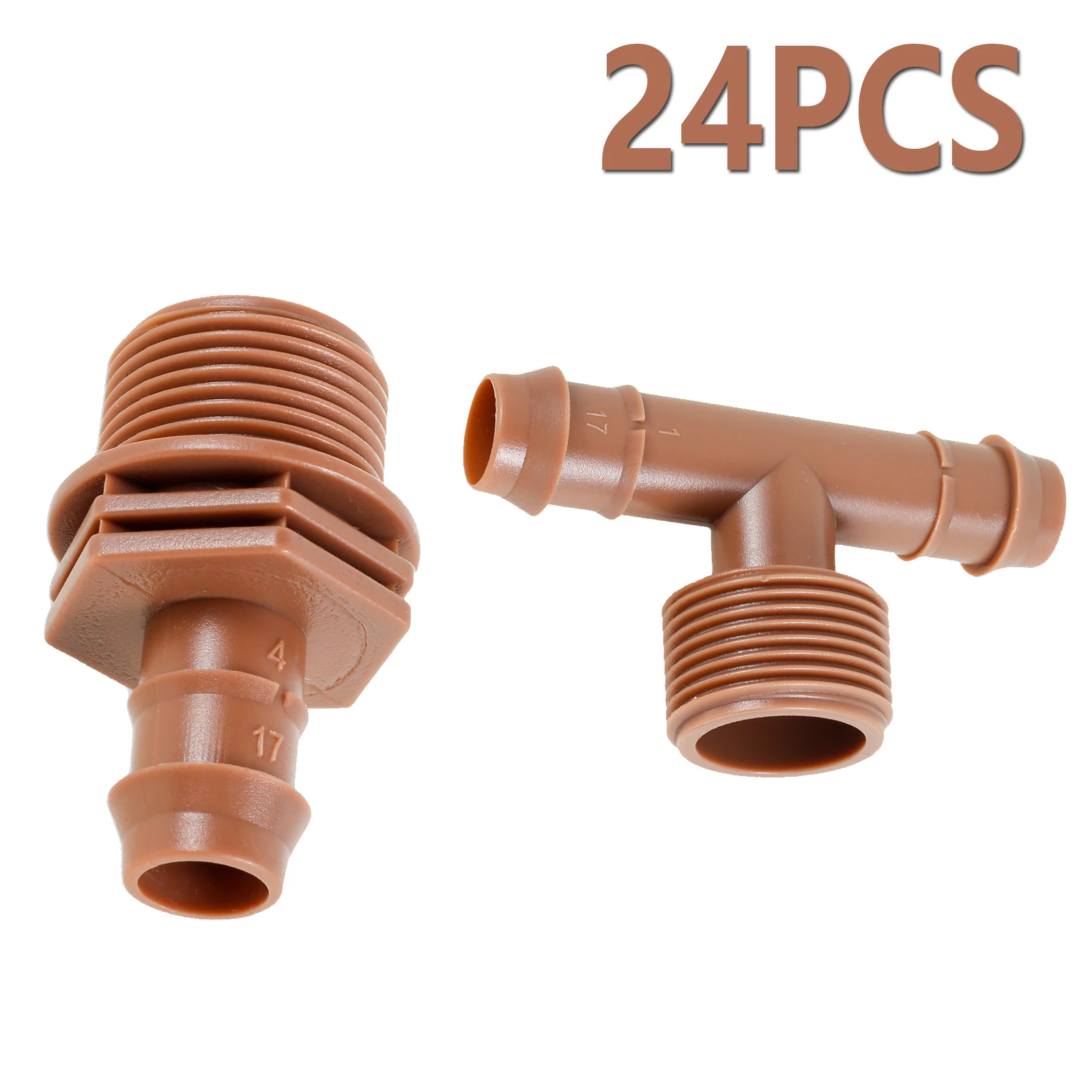 

Threaded Drip Irrigation Male Adapter Universal PVC Adapter 1/2" Male Pipe Thread (MNPT) x 1/2" Barb Coupling Swing Pipe Fitting