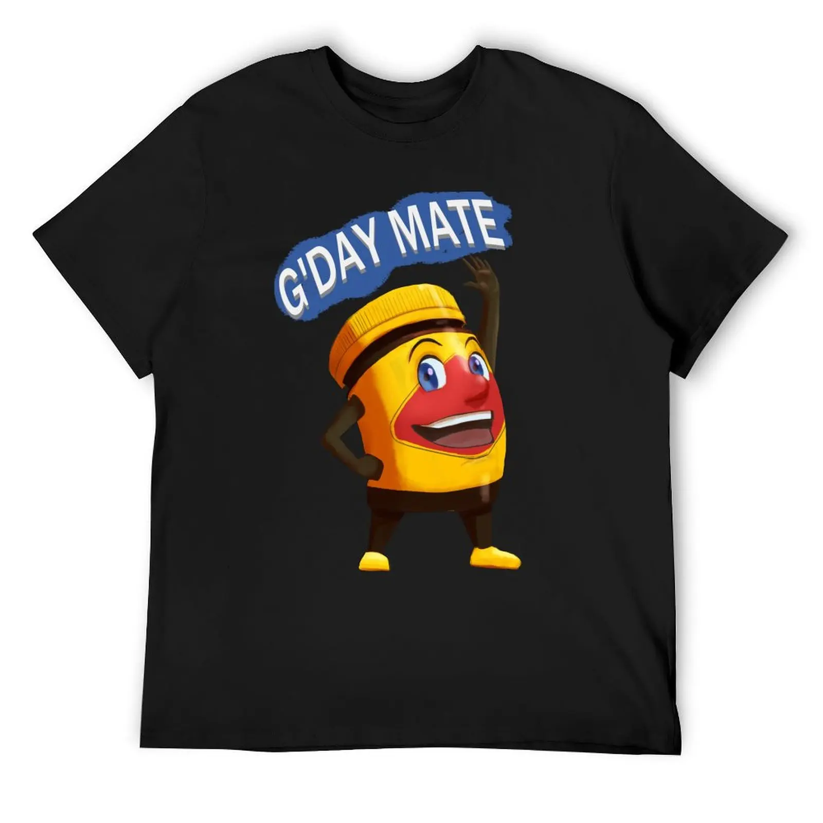 

Футболка с австралийским Vegemite Happy Cartoon, эстетичная одежда, одежда в стиле хиппи, мужская одежда, мужская футболка с графикой