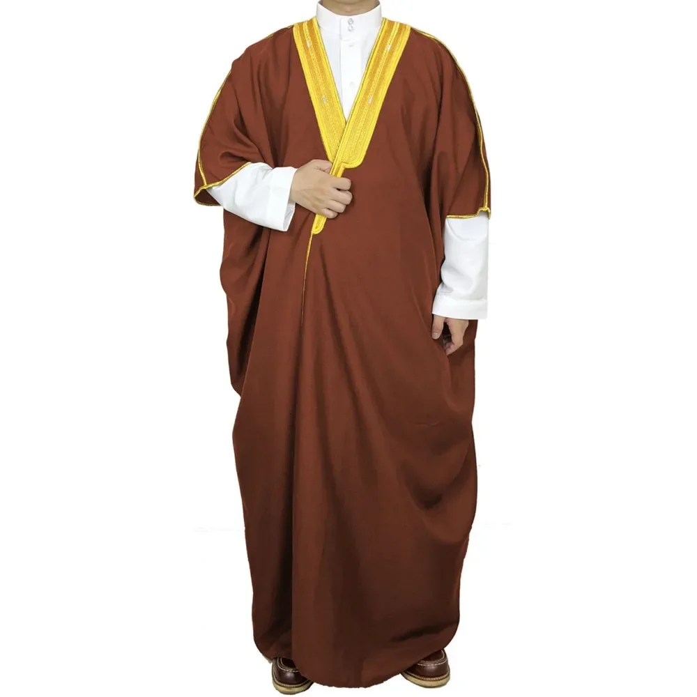 Medieval Retro Arab Robe Cosplay Costume Muslim Saudi Disguise Coat Cloak Men Outfits Halloween Carnival Party Clothes Role Play