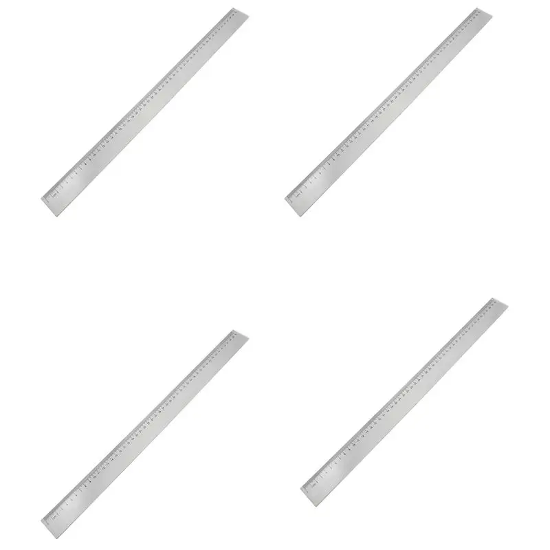 4Pcs 50Cm Clear Plastic Measuring Long Straight Centimeter Ruler