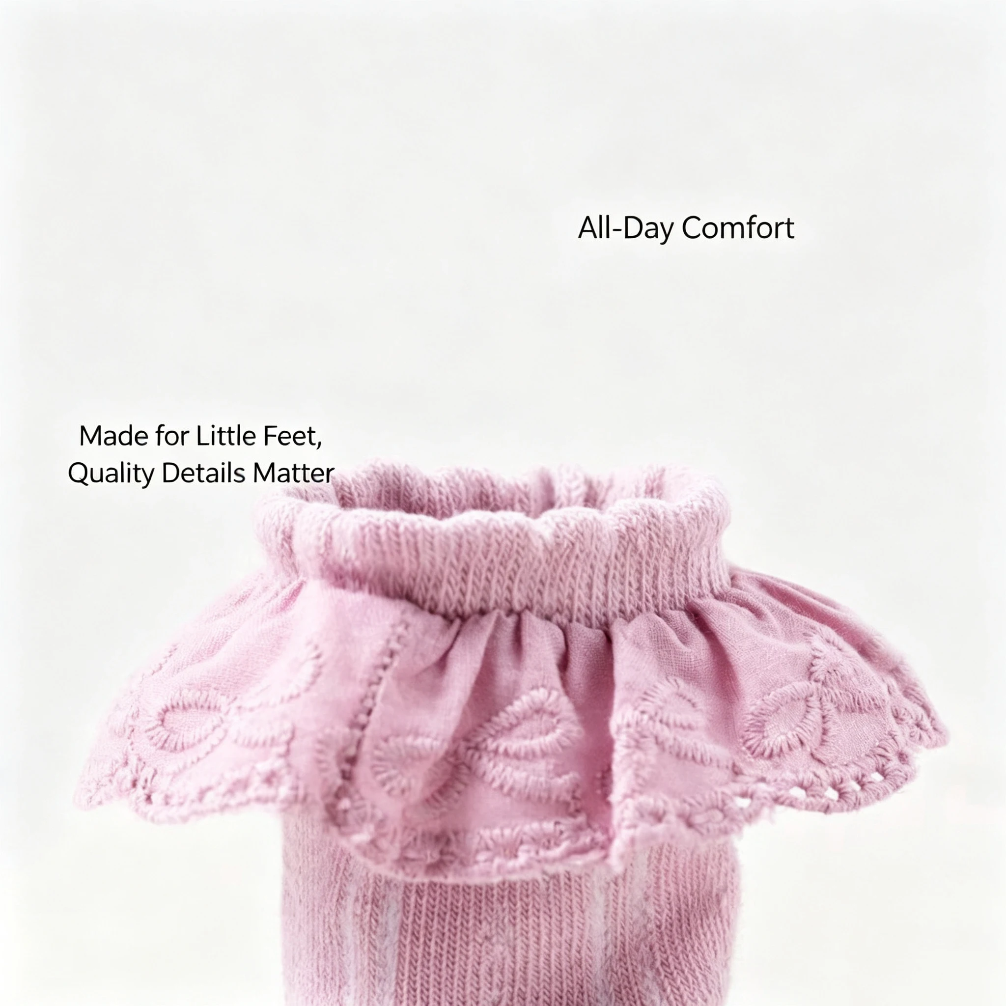 Kids Frill Ruffle Ankle Socks,All‑Season Soft Stretchy Non‑Tight Cuff Princess Socks for Girls Dress & Mary Jane Shoes