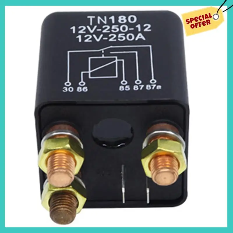 -ABHW 2X Car Relay 12V 250A Continuous Type High Power Motorcycle Battery Control Switch Terminal Automotive Starter Relay
