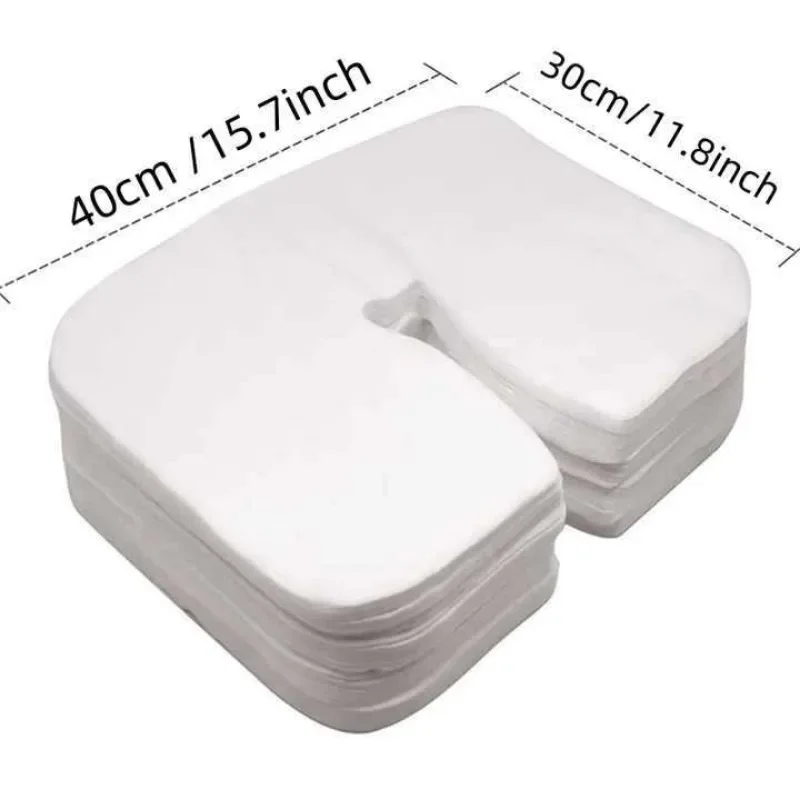 스파 살롱 일회용 마사지 페이스 레스트 쿠션 커버 크래들 시트 머리 받침 베개 종이 마사지 페이스 크래들 테이블 커버