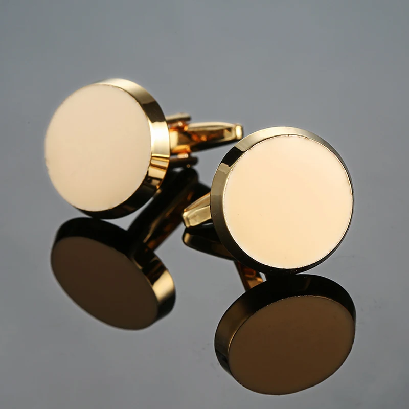 Men\'s French shirt cufflinks copper material yellow black enamel conical cufflinks fashion clothing accessories wholesale