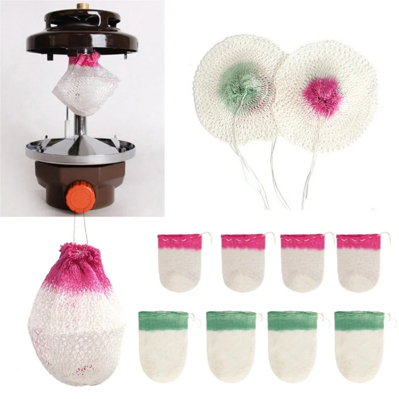 

10pcs/bag Gas Lantern Mantle Kerosene Gas Lamp Cover Durable Mesh Mantle Gas Lamp Yarn Wicks for Outdoor Camping Gadgets