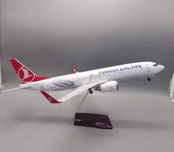 737-800 Airplane Model Toy Turkish Airlines Aircraft Model Resin Die-casting Machine Souvenir Plane Toy Model Collected Gift By