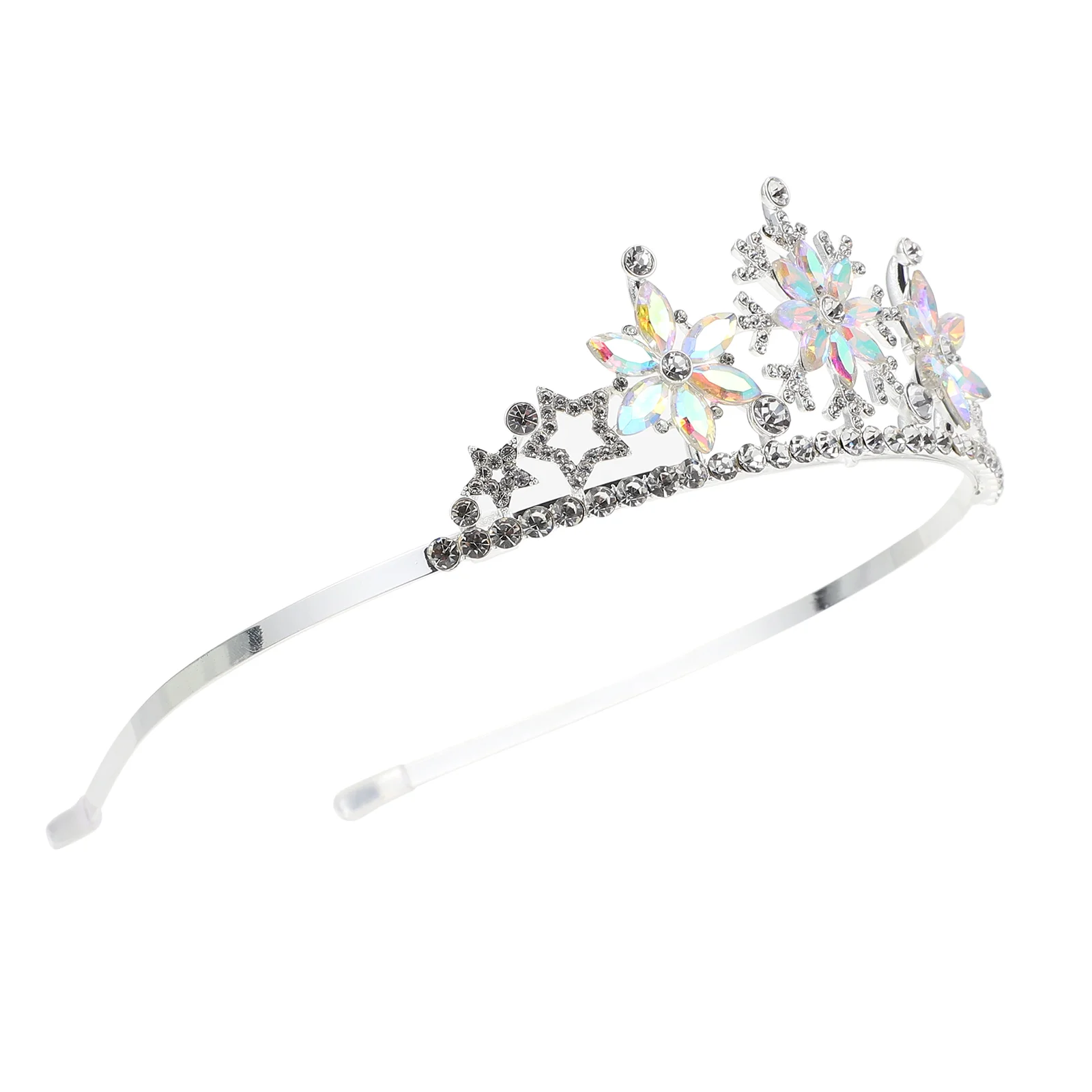 Diadema de corona para niños, disfraz, tocado delicado, copo de nieve, decoración para el cabello para fiesta, adorno de aleación para niños, papá único