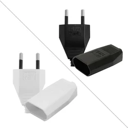EU Electrical Plug Male Female Replacement Rewireable Hole Socket Two-pole Power Extension Cord Plug Outlet Euro Cable Connector