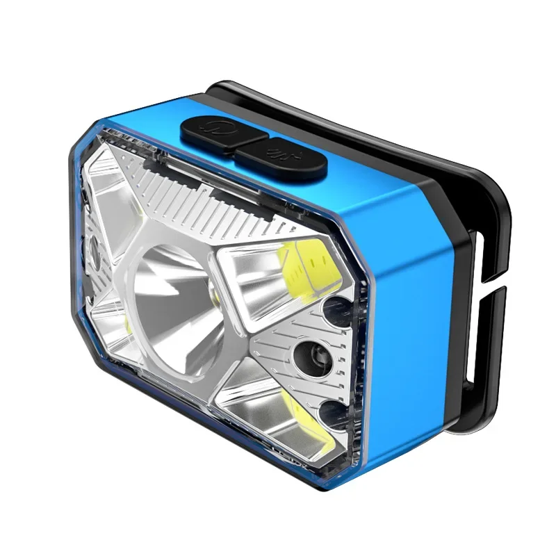 New Style LED Strong Headlight Outdoor COB Lighting USB Charging Mini Night Running Sensor Red Light Warning Headlight