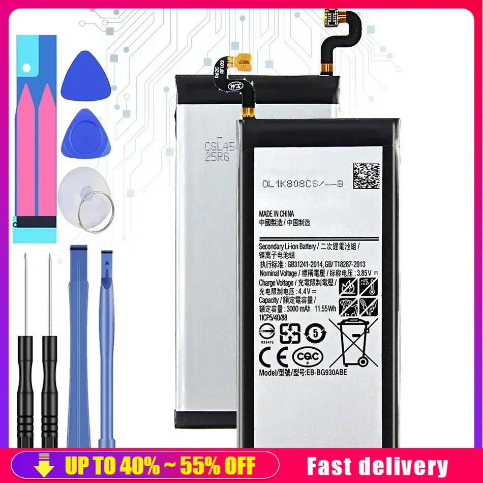 

Mobile Phone Batteries EB-BG930ABE EB-BG930ABA For Samsung Galaxy S7 SM-G9300 G930 G930F G930FD G930A G930V/T G930FD Battery