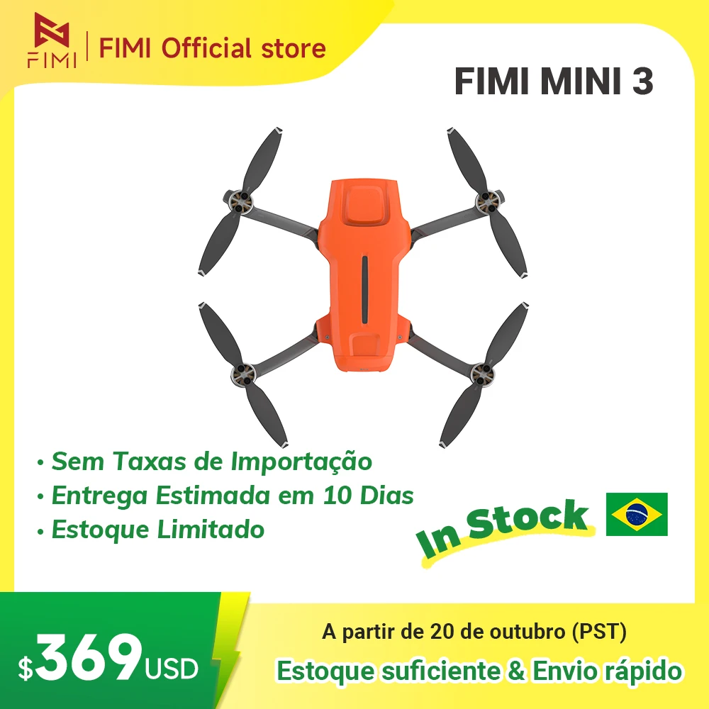 FIMI MINI 3 new drone 4K 60fps 9km range 3-axis Gimbal 249g Ultralight AI Super Night Video design smart tracking mini pro drone